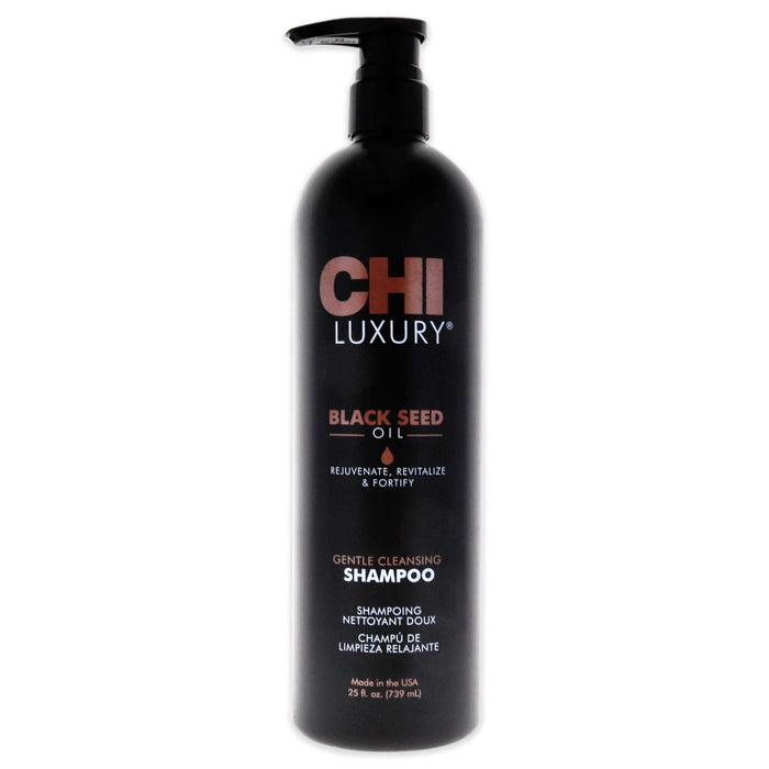 CHI Luksusowy szampon z nasionami do delikatnego czyszczenia dla kobiet i mężczyzn, czarny, 0,95 g