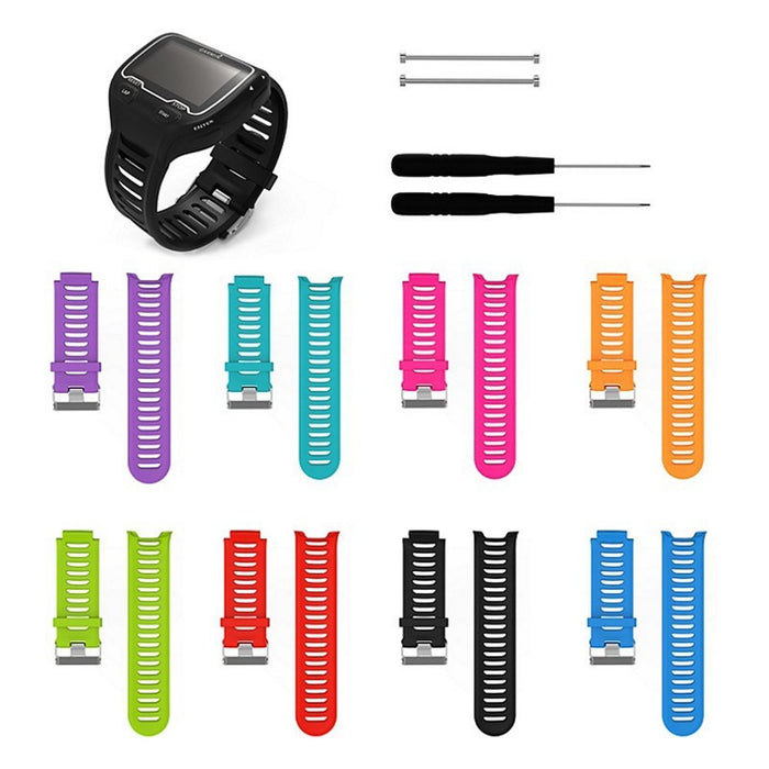 Bemodst Pasek do zegarka Garmin Forerunner 910XT, silikonowy pasek do zegarka, akcesoria zamienne do zegarka sportowego, pasek zastępczy z narzędziami do zegarka Garmin Forerunner 910XT Smart Watch