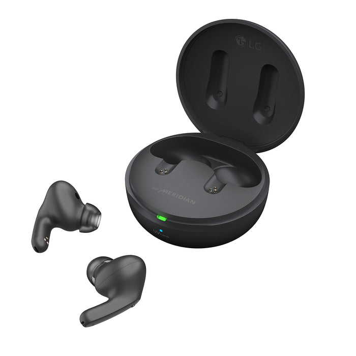 LG Tone Free FP9 słuchawki Bluetooth True Wireless In Ear, Meridian-Audio, redukcja hałasu, Plug i Wireless, antybakteryjne, do 24 godzin autonomii, IPX4, czarne