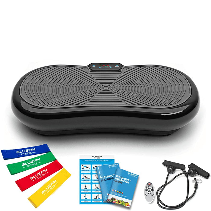 Bluefin Fitness Dorośli, Unisex Ultra Slim Płyta Wibracyjna, Czarny, ‎77 x 44.2 x 17.4 cm