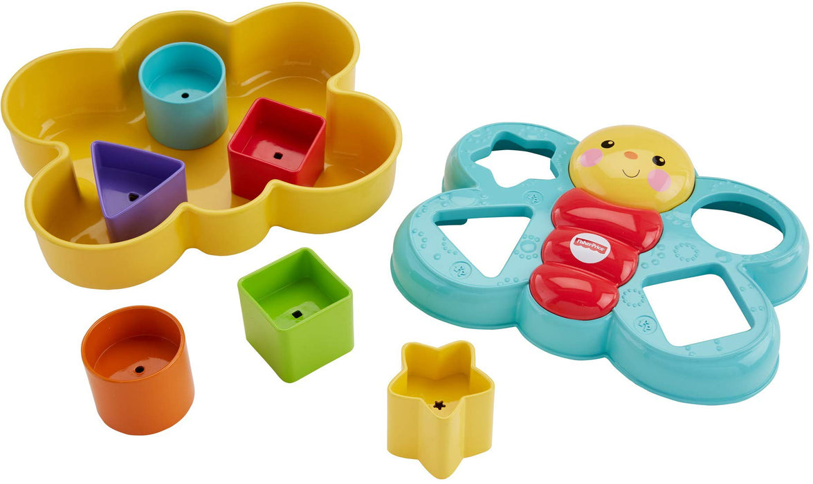 Fisher-Price, Motylek Sorter Kształtów Zabawka Z Klockami Dla Dzieci CDC22