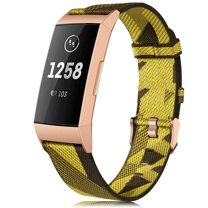 findway Pasek kompatybilny z Fitbit Charge 4 Strap / Charge 3 dla kobiet i mężczyzn, sportowy, tkane nylonowe paski, zastępcza opaska (bez trackera)