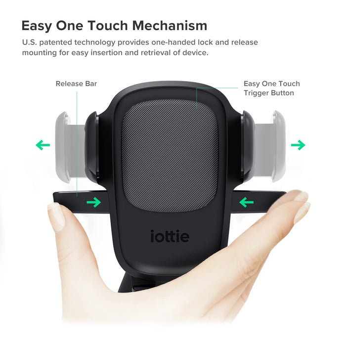 iOttie Easy One Touch 5 uchwyt samochodowy na deskę rozdzielczą i przednią szybę, do iPhone'a, Samsunga, Moto, Huawei, Nokia, LG, smartfonów, czarny, Dash