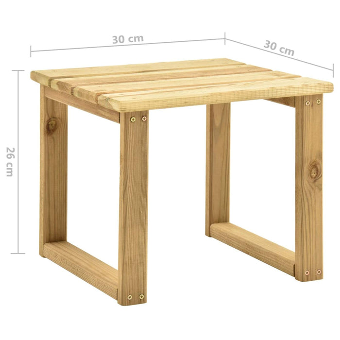 Tidyard Stół do opalania, stolik drewniany, stolik pomocniczy, stolik do herbaty, stolik do kawy, stół ogrodowy, stół balkonowy, stół do herbaty, meble ogrodowe, meble na taras, 30 x 30 x 26 cm, impregnowane drewno sosnowe