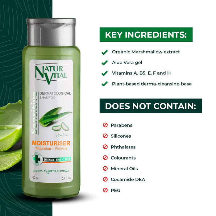 Naturaleza y Vida Sensitive szampon nawilżający – 300 ml