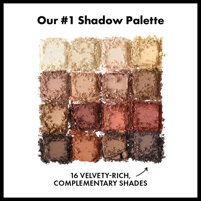 NYX Professional Makeup Ultimate Edit Petite Shadow Palette paleta 16 cieni do powiek o różnym wykończeniu, ciepłe neutralne i różowe beże, Warm Neutrals