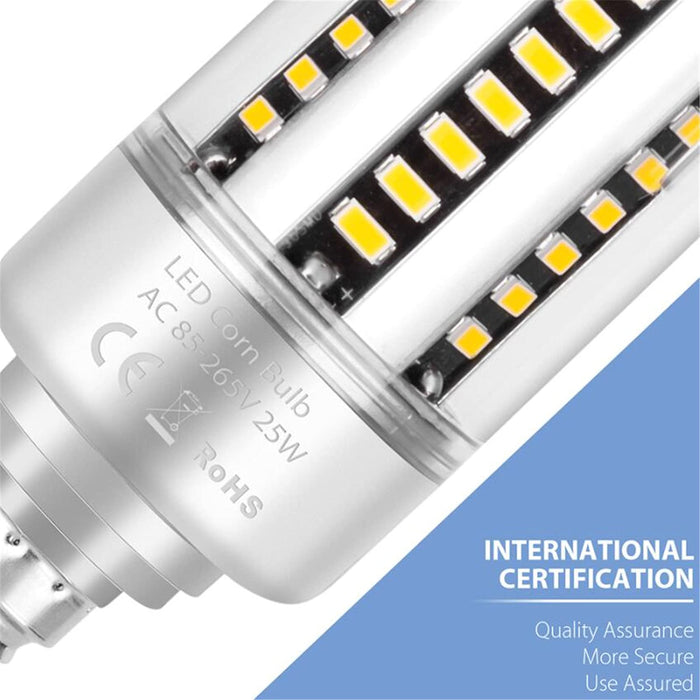LED LIGHT LIGHT, 25W Household Aluminiowe części, E14 Light Corn Light, E27 Żarówka oszczędzająca energooszczędna,25w,E14 warm white light