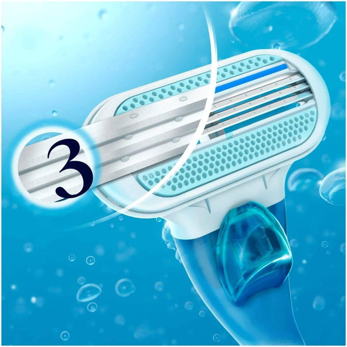 Gillette Venus Smooth damska golarka z paskami nawilżającymi i aloesem dla ochrony skóry, golarka damska + 2 ostrza do golenia