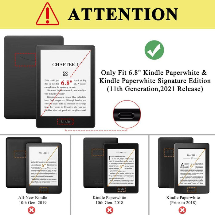 XYFCJK Rozpraszanie ciepła miękkie etui z tkaniny do Kindle Paperwhite 15-6,8 cala (11 generacji) etui z 2021, edycja Kindle Signature i edycja dla dzieci, akcesoria do czytnika e-booków, pomarańczowy, Paperwhite 5