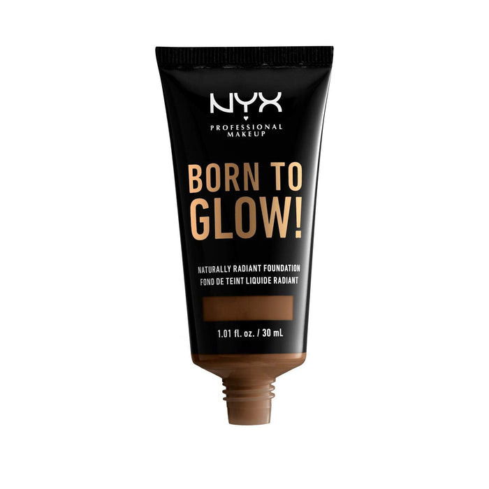 NYX Professional Makeup Born To Glow! Naturally Radiant Foundation podkład rozświetlający, naturalny, olśniewający efekt, 21 Cocoa, 30 ml