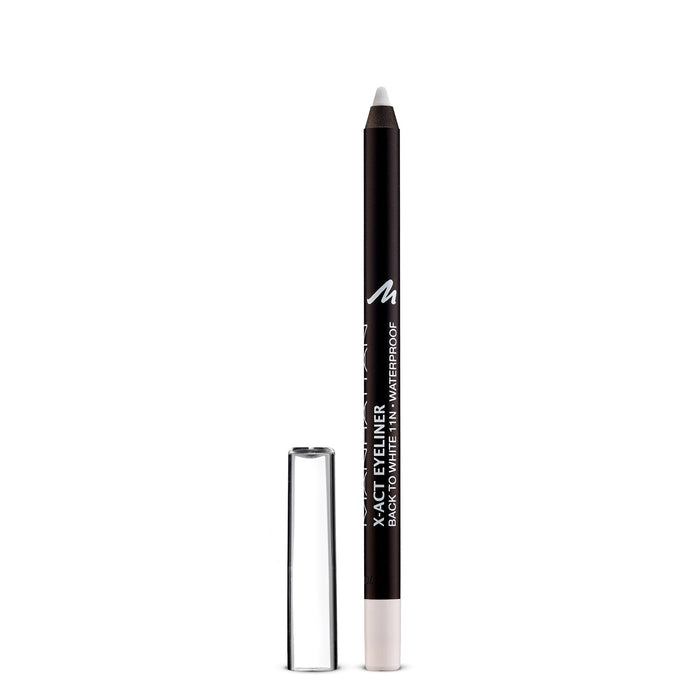 Manhattan X-Act Eyeliner Pen – biały eyeliner do perfekcyjnego kreski do powiek, wodoodporny – kolor czarny to White 11N – 1 x 1 g