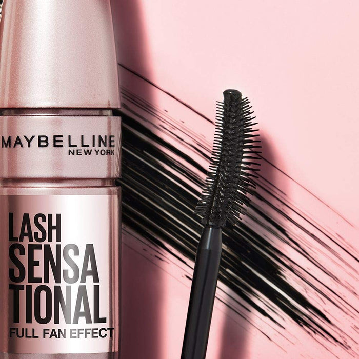 Maybelline New York Lash Sensational rozdzielający i pogrubiający tusz do rzęs, maskara nadająca objętość bez grudek i sklejania, wyrazista czerń, 01 Very Black, 9,5 ml