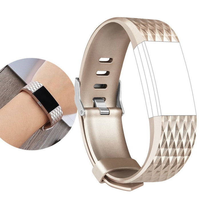 Tobfit Bransoletka do zegarka na rękę Fitbit Charge 2, zamiennik silikonu, sportowa i fitness bransoletka do zegarka na rękę Fitbit Charge 2 (bez zegarka)