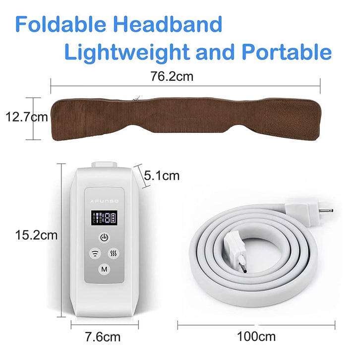 Electric Heated Head Massager Terapia ciśnieniowa terapia głowica skóry głowy Masager z 3 trybami do głębokiego śpiącego stresu opieki zdrowotnej