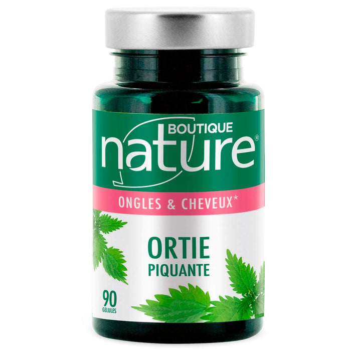 Boutique Nature - Suplement diety - Paznokcie i włosy - Ostre pokrzywy - 90 kapsułek roślinnych - oczyszcza skórę, paznokcie i włosy