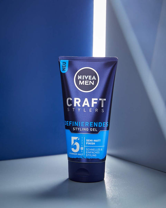 Nivea Men Craft Stylers żel do stylizacji włosów, półmatowy wykończenie, szybka i łatwa stylizacja włosów, mocno trzymająca, 1 opakowanie (1 x 150 ml)