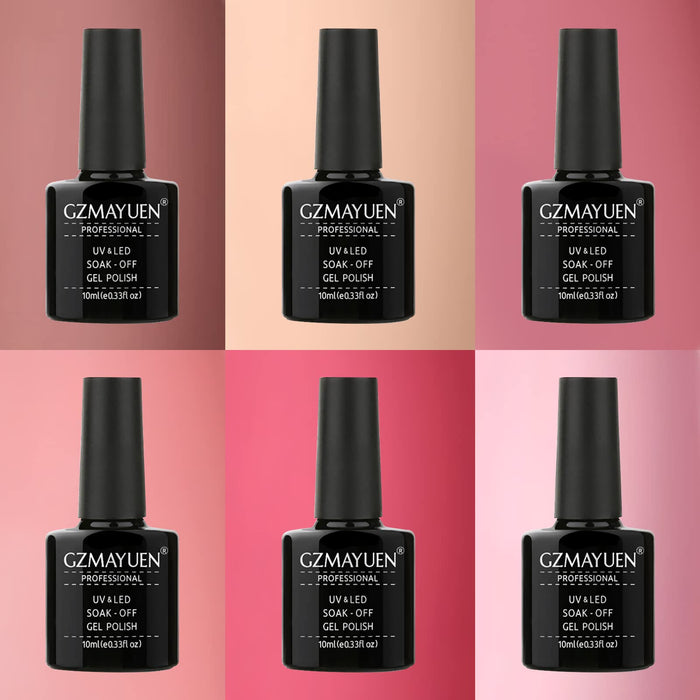 Żel do paznokci UV lakier do paznokci 10 ml, zestaw lakierów do paznokci, żel UV, 6 kolorów, lakier do paznokci Shellac, farba UV do stylizacji paznokci