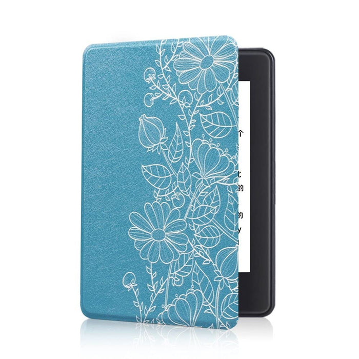 XYFCJK Etui na Kindle Paperwhite 5-6,8 cala (11. generacji) 2021 etniczny retro kwiat totem etui, Kindle Signature Edition PU skóra osłona, czytnik e-booków, niebieski, Paperwhite 5