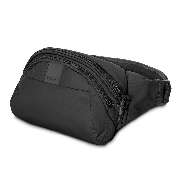 Pacsafe Metrosafe LS120 nylonowa torba biodrowa antykradzieżowa, dla mężczyzn i kobiet, torba z ochroną przed kradzieżą, torba na ramię z funkcjami bezpieczeństwa, 2 l