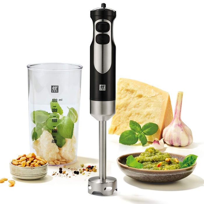 Zwilling 36420-011-0 Blender Ręczny, w Zestawie 600 Miarek, 550 W, Stal Nierdzewna 18/8, Stal Szlachetna / Czarny