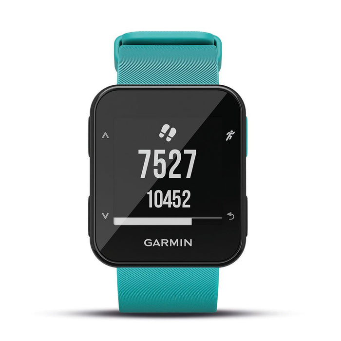 Garmin Zegarek do biegania GPS Forerunner 30, pomiar tętna na nadgarstku, inteligentne powiadomienia, funkcje Connected funkcje, funkcje biegania (po generalnym przeglądzie)