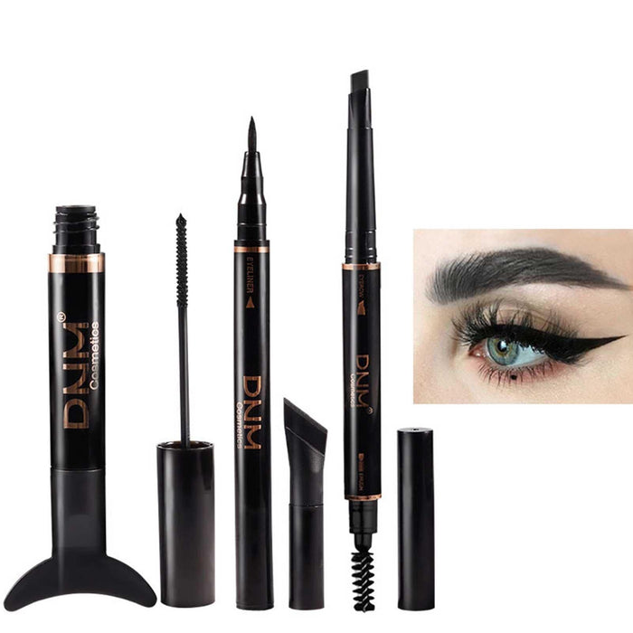 Waterproof Mascara Black Volume and Length - Waterproof Mascara Black - Eyeliner and Mascara Set Create Natural-Looking, Professional Eye-Makeup Highly Pigmented Instantly Lengthen Eyelashes Herommy