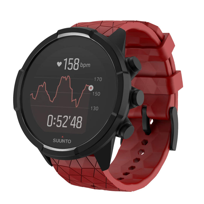 WIIKAI Zamiennik pasków do zegarka dla SUUNTO 9 Baro/SUUNTO 9, silikonowy pasek do zegarka kompatybilny z SUUNTO 9 Baro/SUUNTO 9