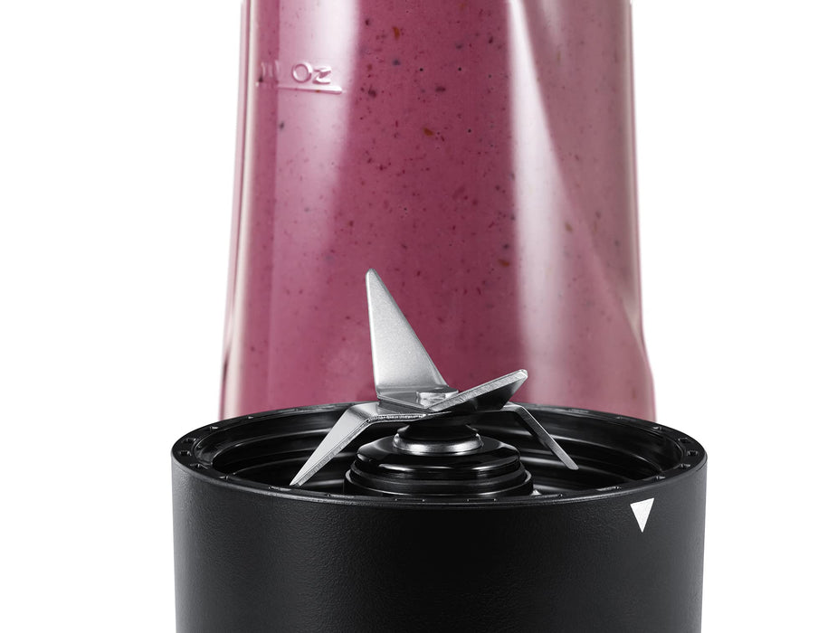 Electrolux blender sportowy 300W, Włącznik/wyłącznik, 4 ostrza ze stali nierdzewnej, Dwie 0,6 l butelki z wytrzymałego tworzywa Tritan, Bez BPA,ESB2500, Stal nierdzewna