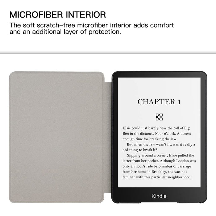 Foluu do Amazon Kindle Paperwhite 6,8" (11. generacji-2021), smukłe lekkie etui Smart PU pokrowiec automatyczny uśpienie/budzenie magnes do Kindle Paperwhite 11. generacji wydanie 2021 (czarne)