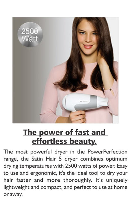 Braun Satin Hair 5 Suszarka Do Włosów, Biało/Srebrny