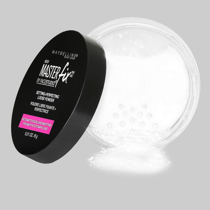 Maybelline New York Lasting Fix Puder sypki do twarzy transparentny, perfekcyjne wykończenie, utrwalenie makijażu, Translucent, 6g