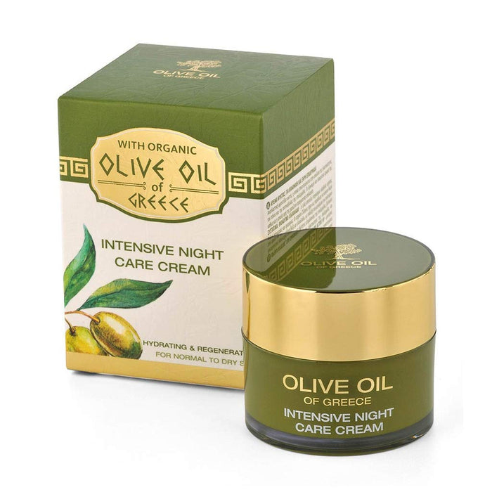 Krem na noc do intensywnej pielęgnacji nawilżającej z biologiczną oliwą z oliwek i masłem shea, normalna i sucha skóra 50 ml