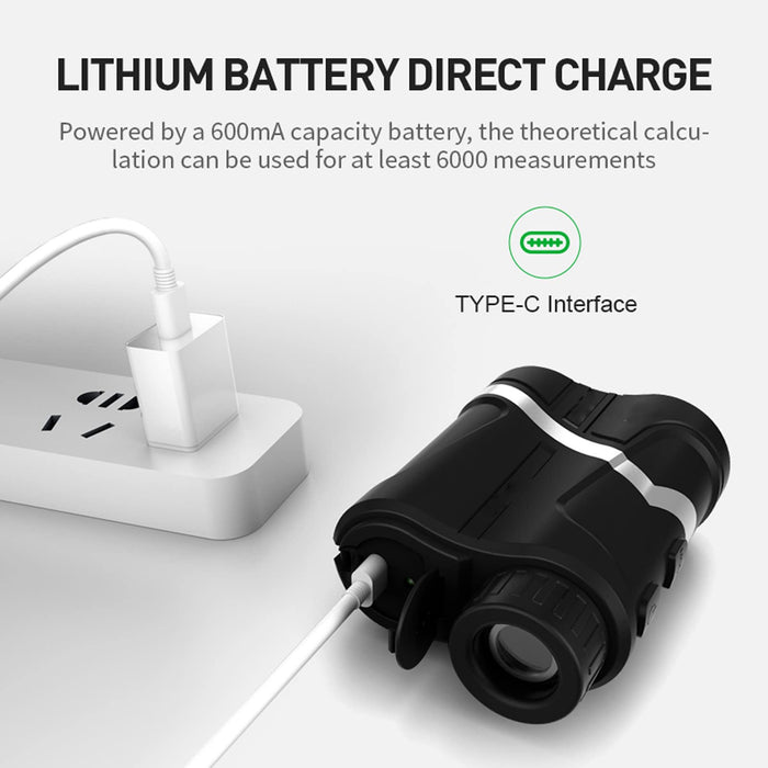 Dalmierz golfowy, profesjonalna dokładność dalmierza 500/600 jardów z alarmem wibracyjnym, ręczny przyrząd pomiarowy na zewnątrz z powiększeniem 6x i ekranem LCD do golfa, energetyka