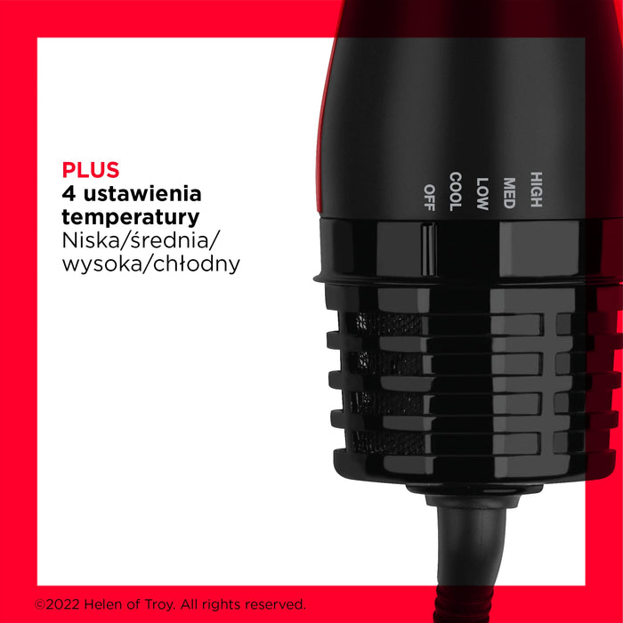 Revlon One-Step Volumiser Plus (zdejmowana głowica, ceramiczna płyta tytanowa, mieszane włosie do stylizacji z pinami z węglem aktywnym, technologia turmalinu jonowego), RVDR5298E