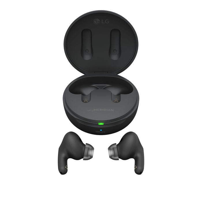 LG TONE Free DFP8 słuchawki douszne Bluetooth z MERIDIAN i aktywną redukcją szumów (ANC), kompatybilne z Siri i Google Assistant, TONE-DFP8.CEUFLLK, czarne