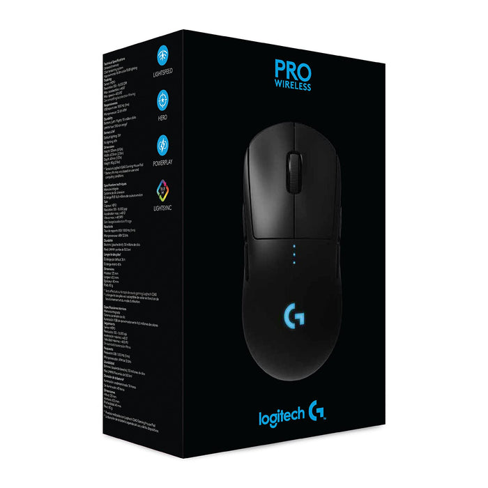 Logitech G Pro Wireless Gaming Mouse, Bezprzewodowa Mysz Do Grania, Pc/Mac/Chromebook - Czarny ,910-005272