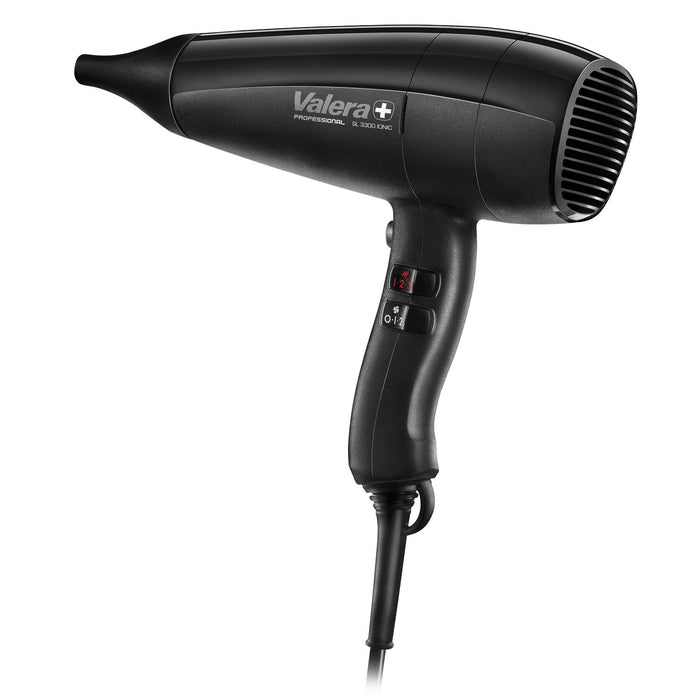 Valera Swiss Light 3300, profesjonalna suszarka do włosów, lekka i ergonomiczna, z generatorem jonów, 1800 W, Czarna