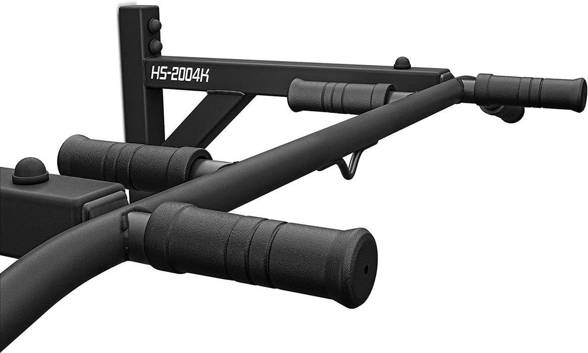 Hop-Sport HS-2004K wielofunkcyjny drążek do podciągania do montażu na ścianie, z 6 antypoślizgowymi uchwytami i uchwytem do worka bokserskiego lub TRX