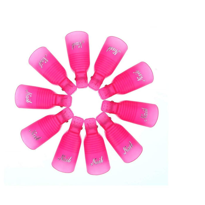 IME Zestaw klipsów do usuwania lakieru do paznokci, Nails Art Gel Cap namaczanie klips UV do manicure poidło drogi klipsy do paznokci żel do polerowania zmywacz do wrap tool, 10 szt