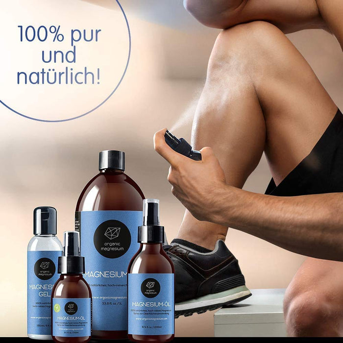 Ultra Pur olejek magnezowy, 200 ml, 100% naturalny, czysty olejek magnezowy, idealny do uprawiania sportu i odprężenia mięśni, płynny koncentrat magnezu, chlorku chloru
