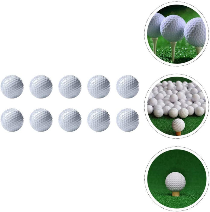 BESPORTBLE 10 szt. piłek do gry w golfa, do ćwiczeń wewnątrz i na zewnątrz, kolor biały