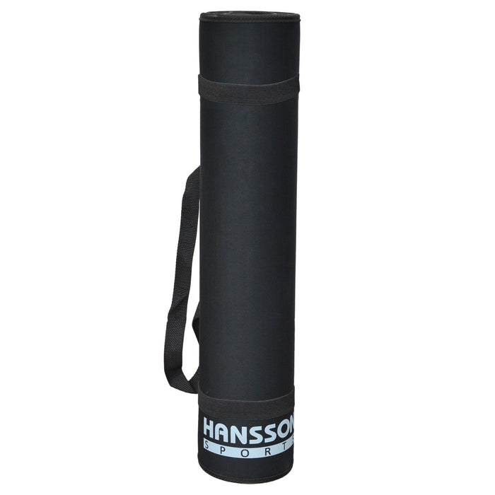 Hansson.Sports mata gimnastyczna z paskiem do noszenia 180 x 60 x 0,6 cm EVA w kolorze czarnym lub ciemnoniebieskim