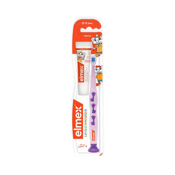 szczoteczka do nauki elmex z pastą do zębów dla dzieci elmex 12 ml, 0-2 lata, mieszany, 1 sztuka