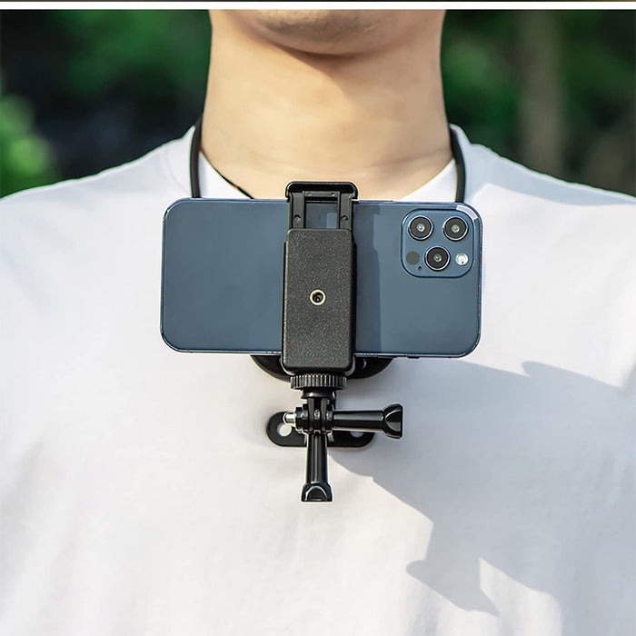 Uchwyt do kamery na szyję stojak do selfie vlog/POV uchwyt na telefon komórkowy do kamer akcji telefonów komórkowych