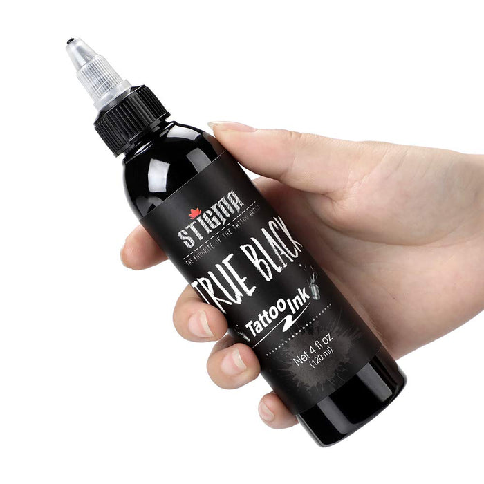 Stigma Farba do tatuażu czarna, True Black 4OZ 120 ml profesjonalna farba do tatuażu, tusz do tatuażu, akcesoria