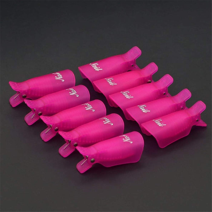 IME Zestaw klipsów do usuwania lakieru do paznokci, Nails Art Gel Cap namaczanie klips UV do manicure poidło drogi klipsy do paznokci żel do polerowania zmywacz do wrap tool, 10 szt