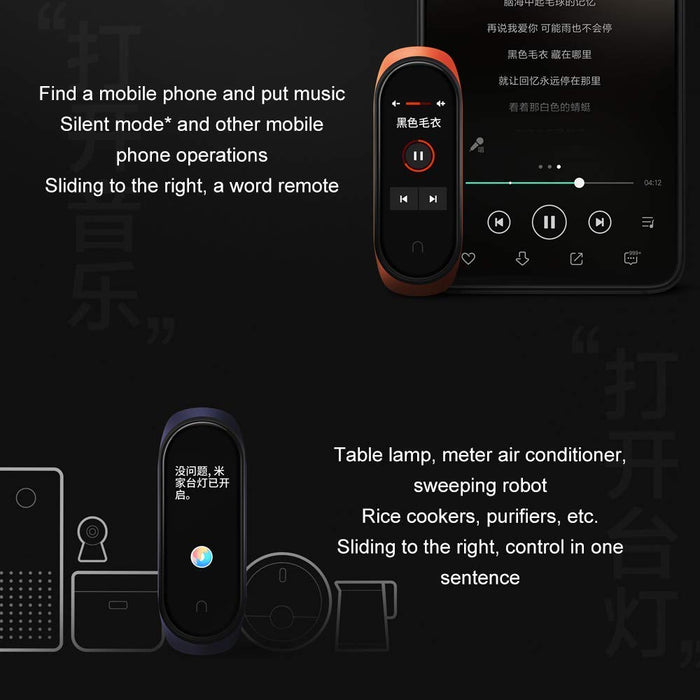 Xiaomi Band 4 1 Wersja Global Smartwatch Unisex, Czarny