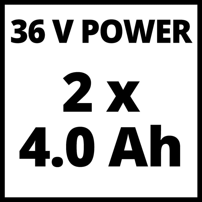 Einhell Kosiarka akumulatorowa GE-CM 43 Li M Kit Power X-Change (Li-ion, 36 V, do 600 m², szerokość koszenia 43 cm, 6-krotna regulacja wysokości, w tym 2 akumulatory 4,0 Ah i 2 ładowarki)