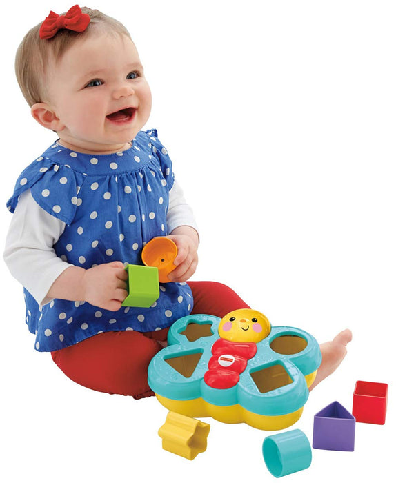 Fisher-Price, Motylek Sorter Kształtów Zabawka Z Klockami Dla Dzieci CDC22