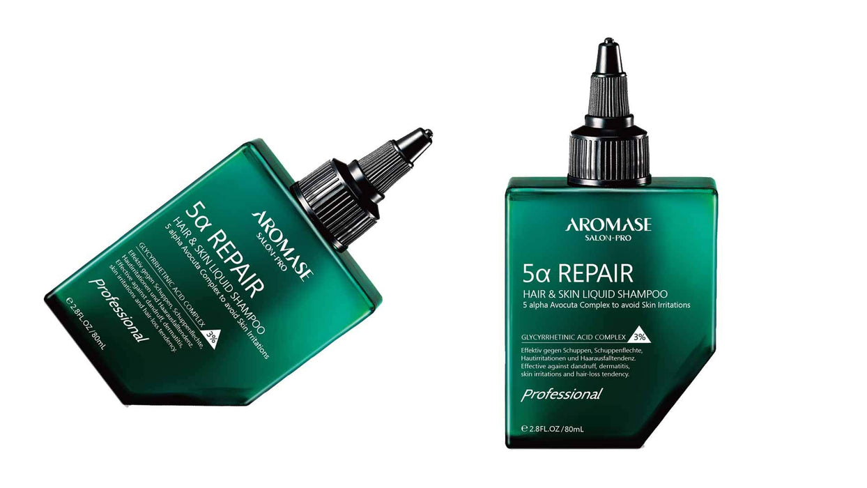 AROMASE Liquid Pre-Szampoo 5a Repair – skuteczny przeciwko łupieżowi, łuszczycy i tendencji do wypadania włosów – 80 ml